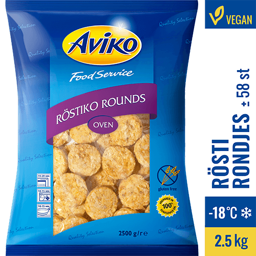 Aviko Rostiko Rounds oven 2500g hero