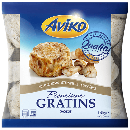 801754 Aviko Premium Gratins Mushroom 1500g