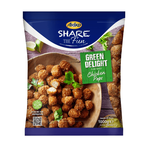 Aviko plant-based chicken pops 1000g-packshot